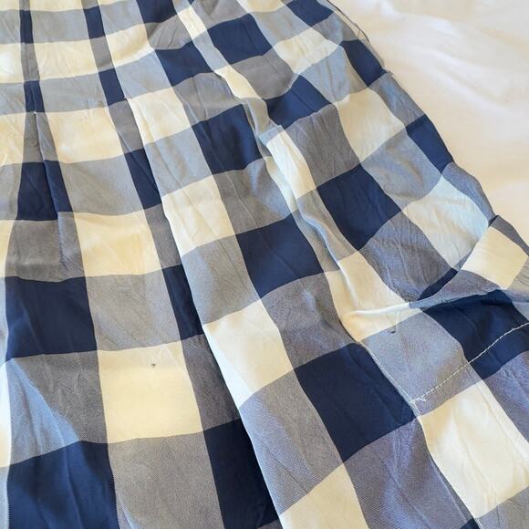 Stella McCartney Navy Plaid Silk Dress Size 40 - Picture 5 of 12